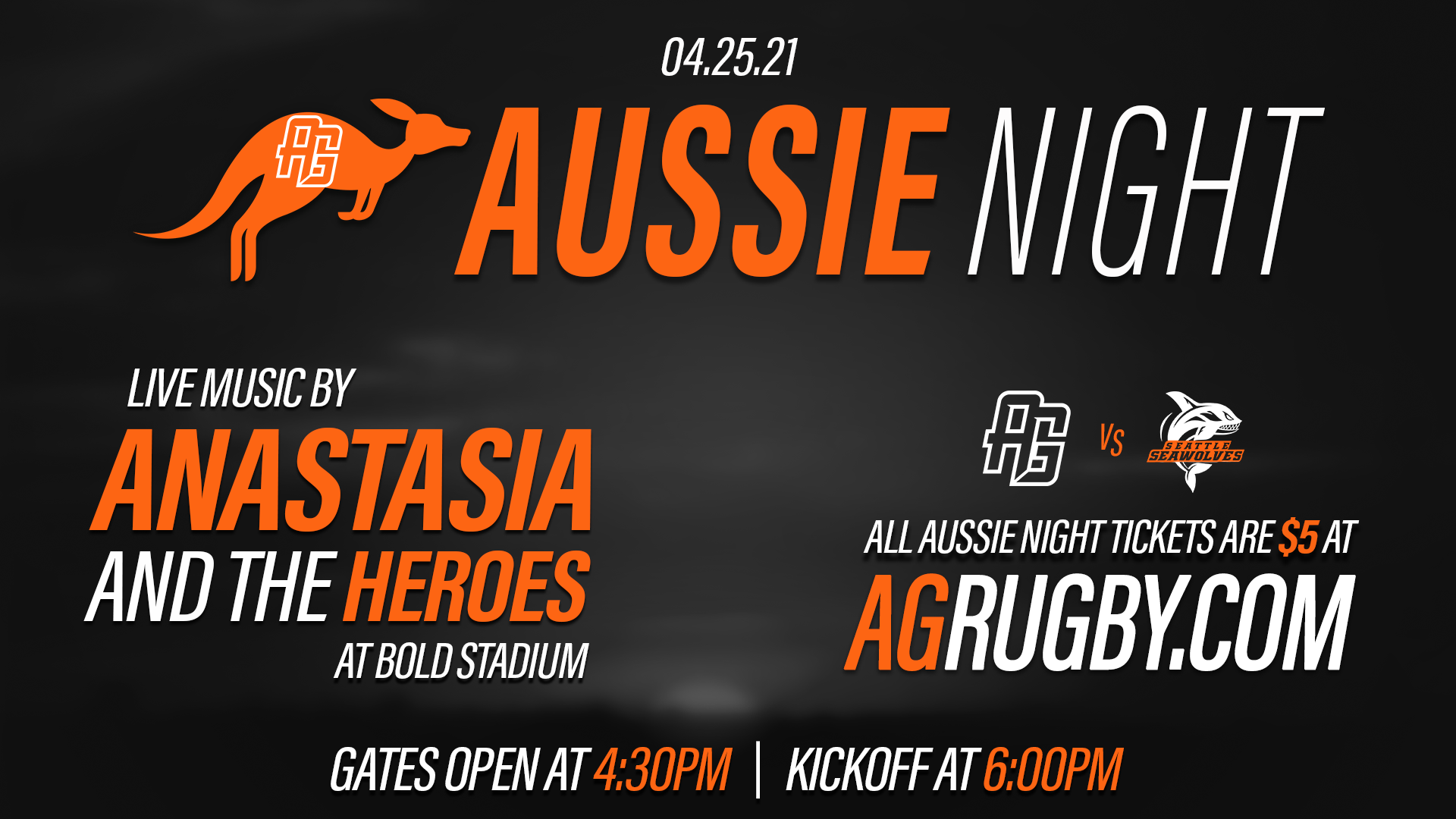 Aussie Night Special Ticket Promotion – All Tickets $5!