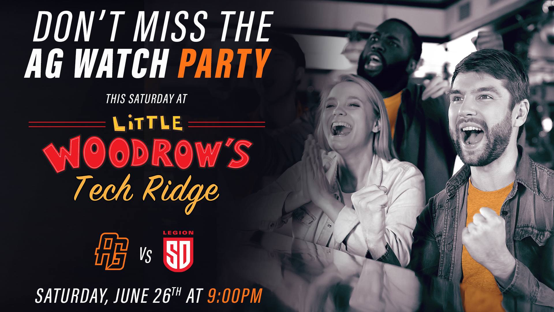 AG Watch Party This Saturday at Little Woodrow’s Tech Ridge