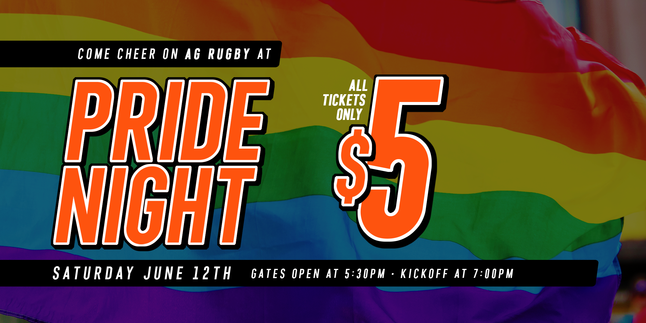 All Tickets $5 For June 12th Pride Night | Final Home Match!